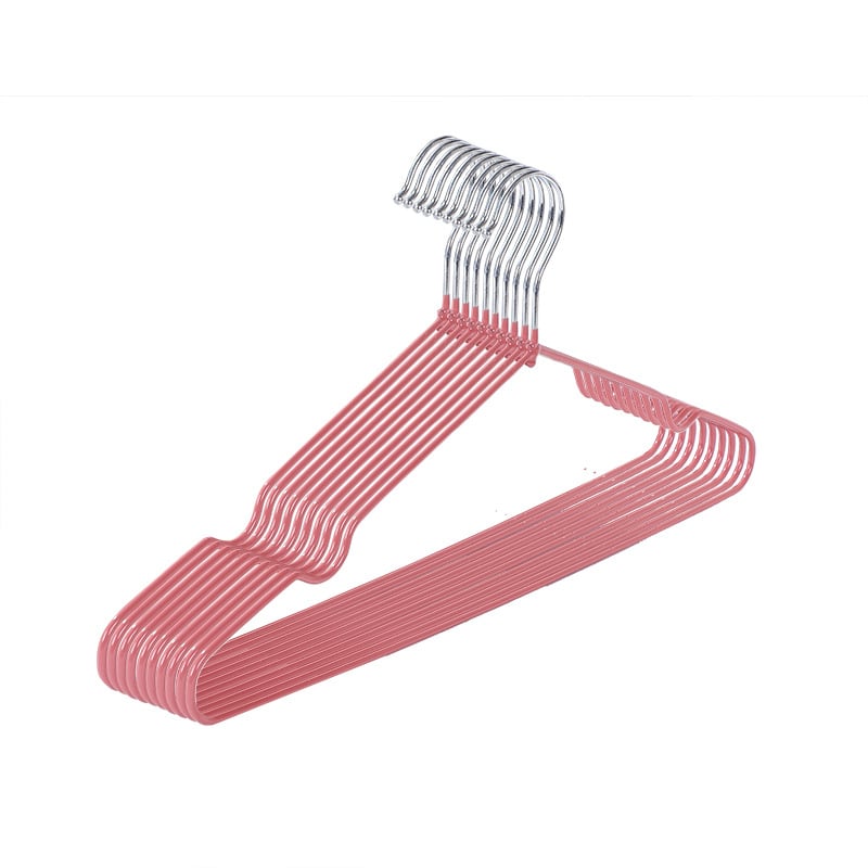 Durable Plastic-Coated Anti-Slip Clothes Hangers for Home Use (10-Pack)