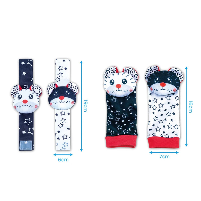 PrimePicks Baby Wrist Rattle Socks - Sensory Development & Interactive Play