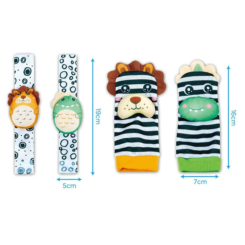 PrimePicks Baby Wrist Rattle Socks - Sensory Development & Interactive Play