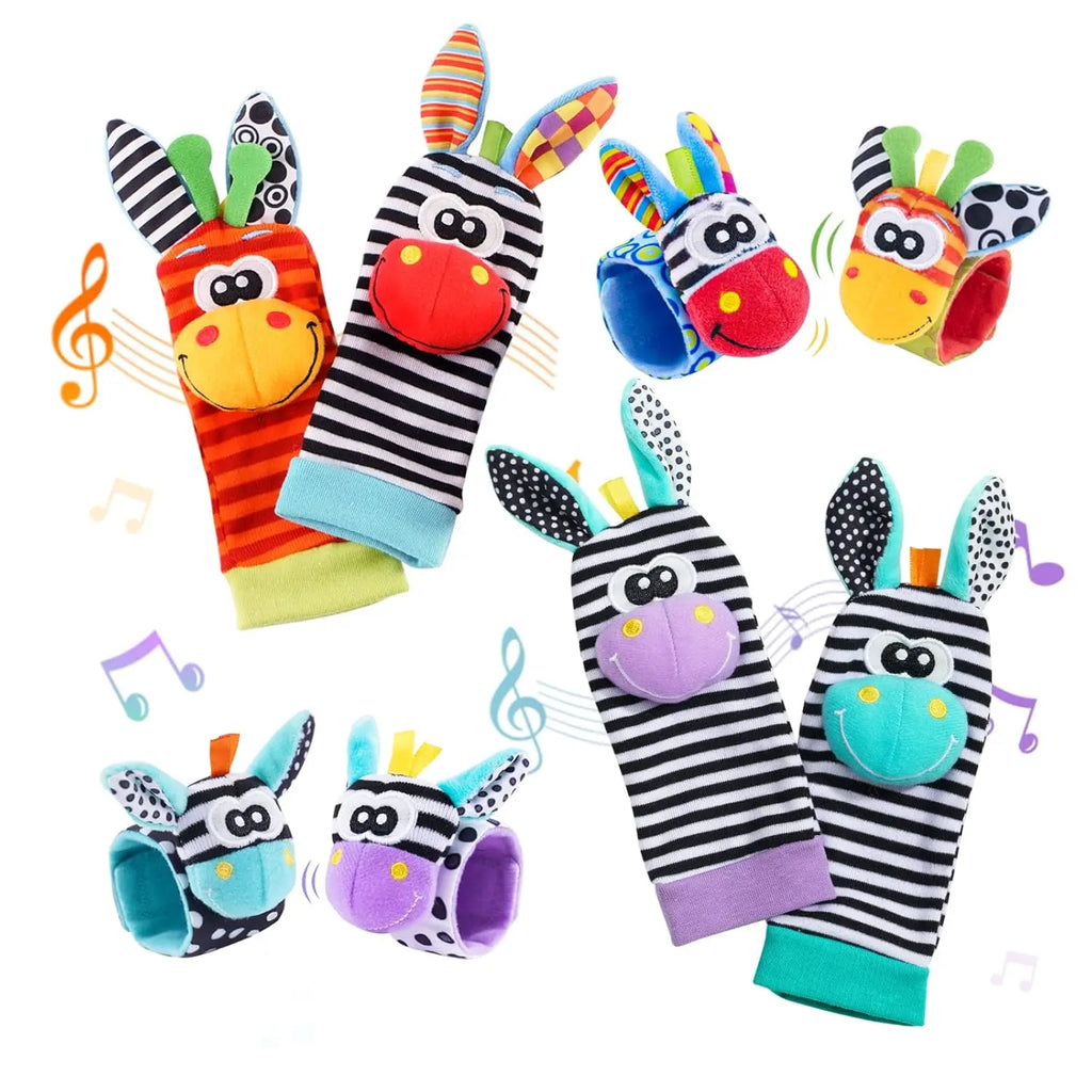 PrimePicks Baby Wrist Rattle Socks - Sensory Development & Interactive Play