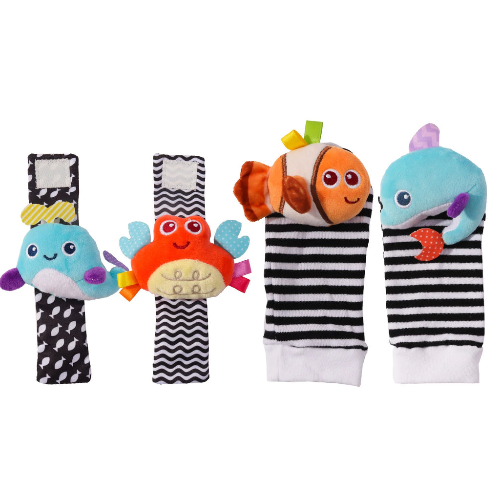PrimePicks Baby Wrist Rattle Socks - Sensory Development & Interactive Play