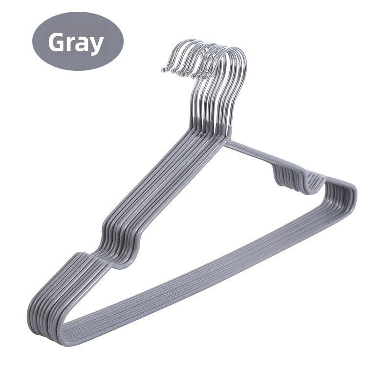 Durable Plastic-Coated Anti-Slip Clothes Hangers for Home Use (10-Pack)